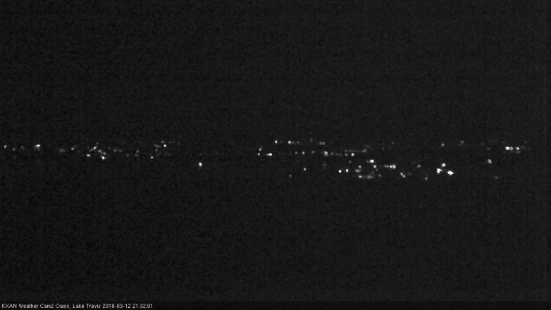 Lake Travis webcam, March 12, 2018 9:00 PM CT