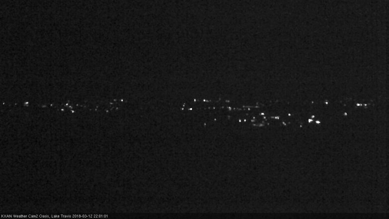 Lake Travis webcam, March 12, 2018 9:20 PM CT