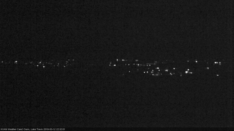 Lake Travis webcam, March 12, 2018 9:55 PM CT
