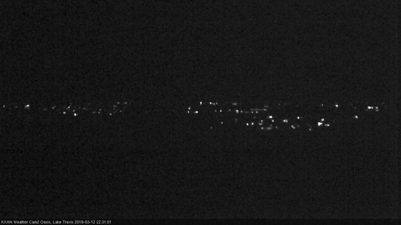 Lake Travis webcam, March 12, 2018 10:00 PM CT