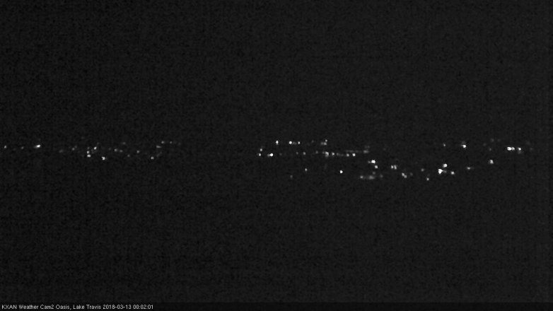 Lake Travis webcam, March 12, 2018 11:30 PM CT