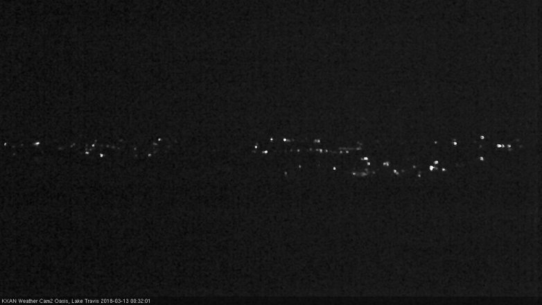 Lake Travis webcam, March 12, 2018 11:40 PM CT