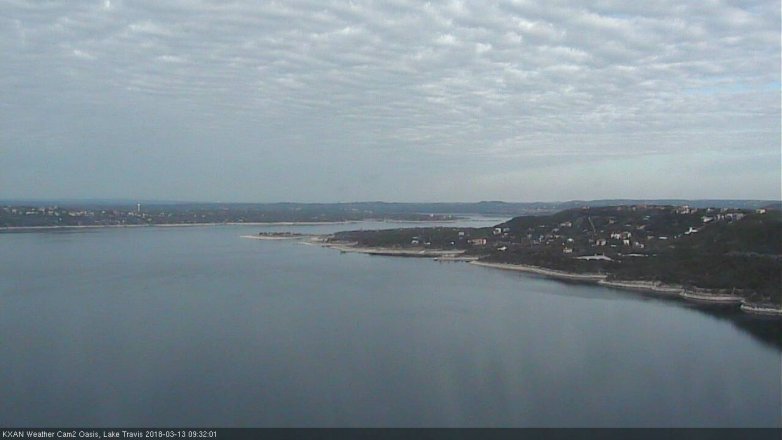 Lake Travis webcam, March 13, 2018 9:00 AM CT