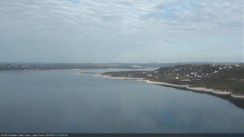 Lake Travis webcam, March 13, 2018 9:30 AM CT
