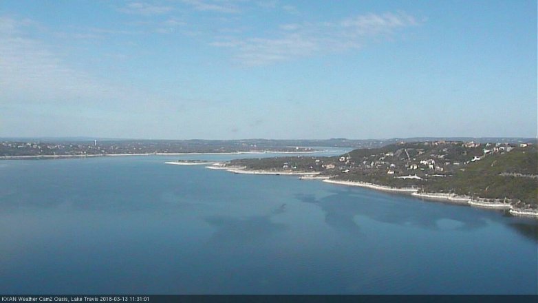 Lake Travis webcam, March 13, 2018 11:00 AM CT