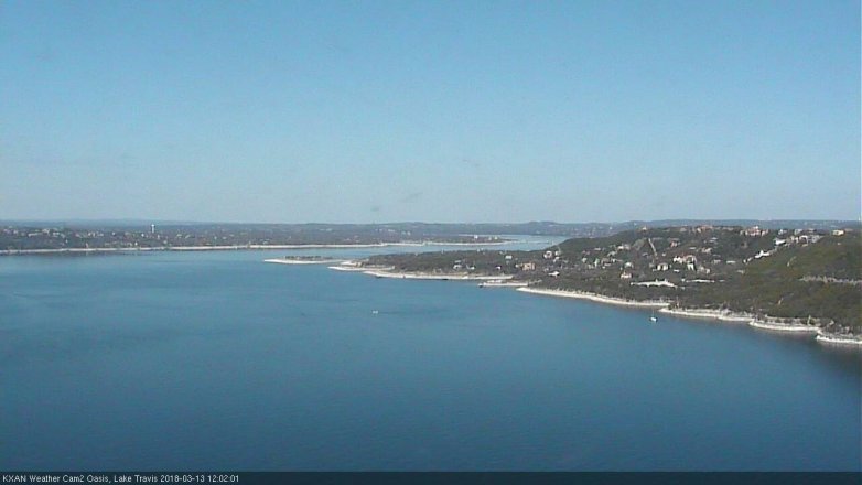 Lake Travis webcam, March 13, 2018 11:15 AM CT