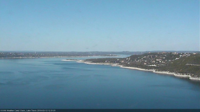 Lake Travis webcam, March 13, 2018 12:00 PM CT