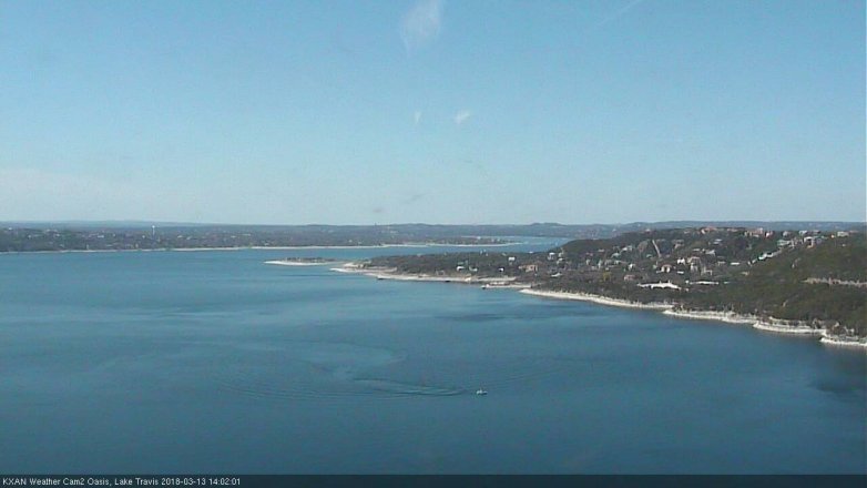 Lake Travis webcam, March 13, 2018 1:10 PM CT