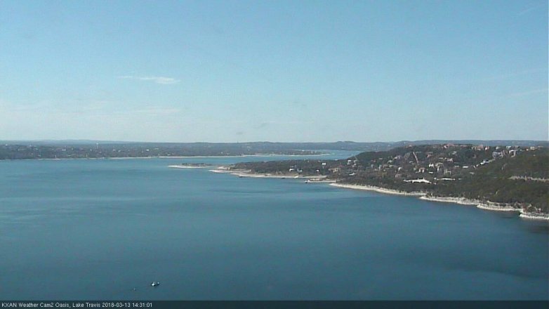 Lake Travis webcam, March 13, 2018 1:35 PM CT