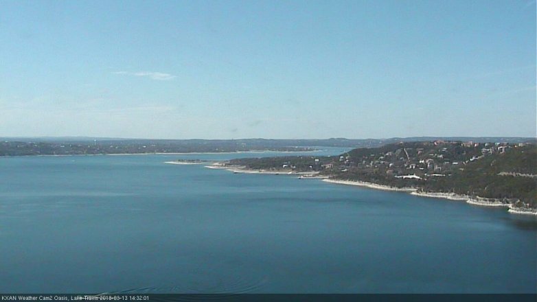 Lake Travis webcam, March 13, 2018 1:55 PM CT