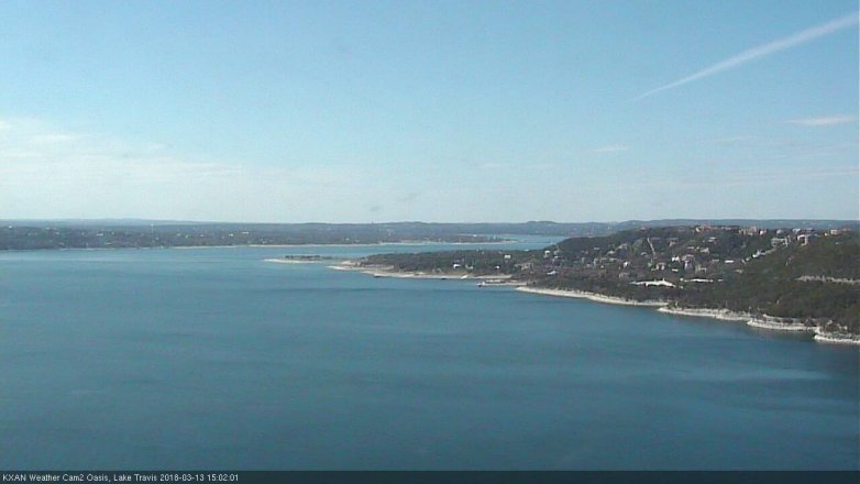 Lake Travis webcam, March 13, 2018 2:10 PM CT