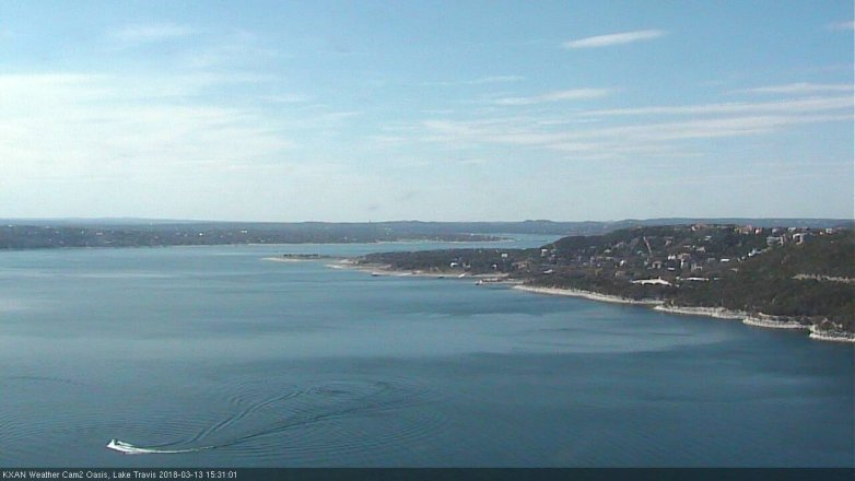 Lake Travis webcam, March 13, 2018 2:45 PM CT