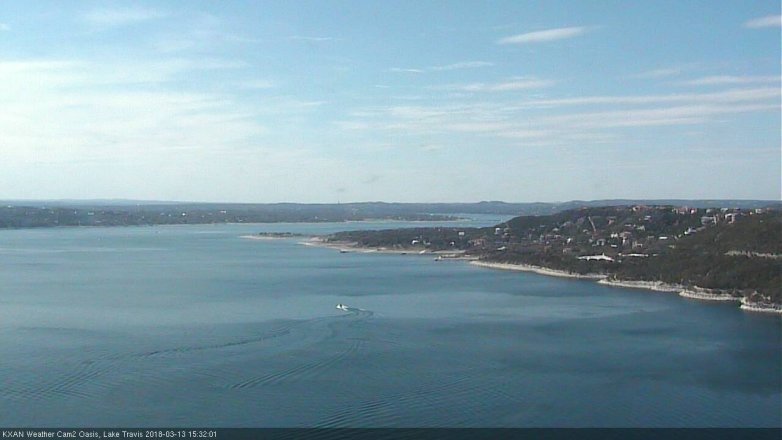 Lake Travis webcam, March 13, 2018 3:00 PM CT
