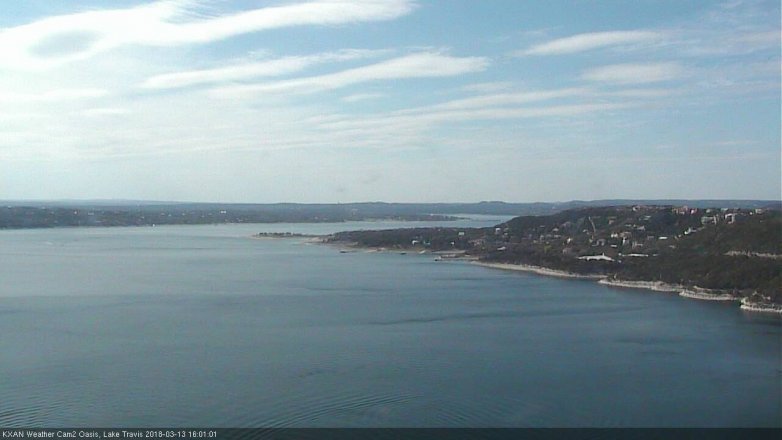 Lake Travis webcam, March 13, 2018 3:10 PM CT