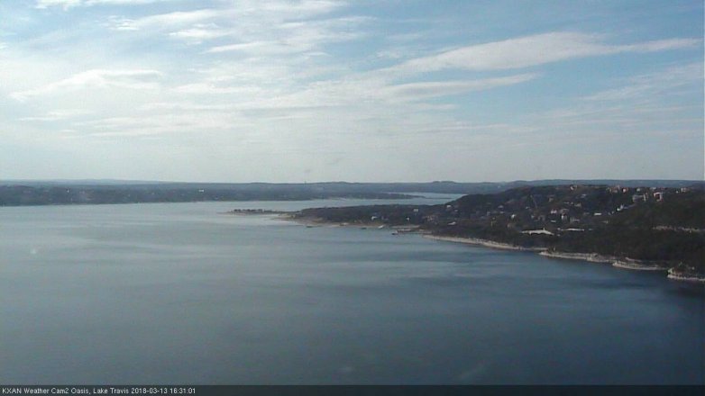 Lake Travis webcam, March 13, 2018 3:50 PM CT