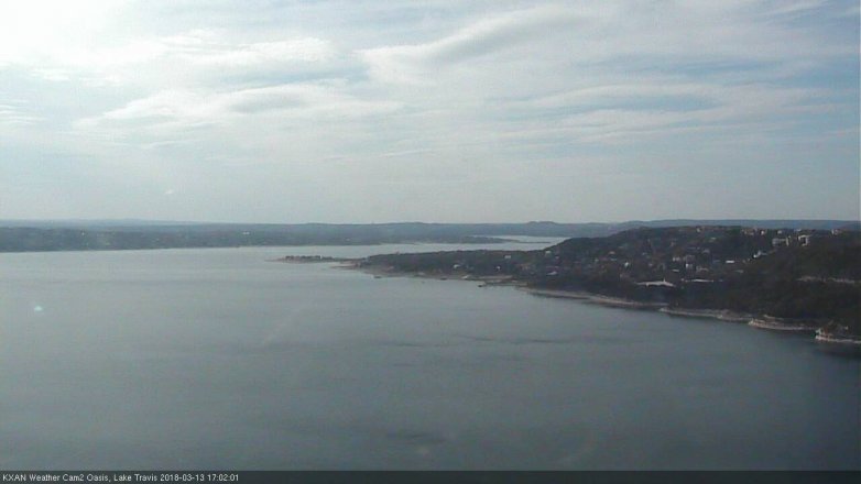 Lake Travis webcam, March 13, 2018 4:05 PM CT