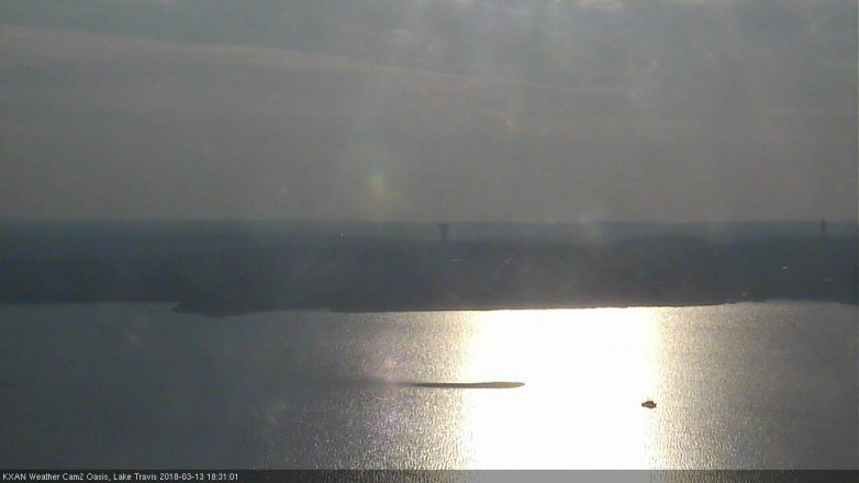 Lake Travis webcam, March 13, 2018 5:40 PM CT