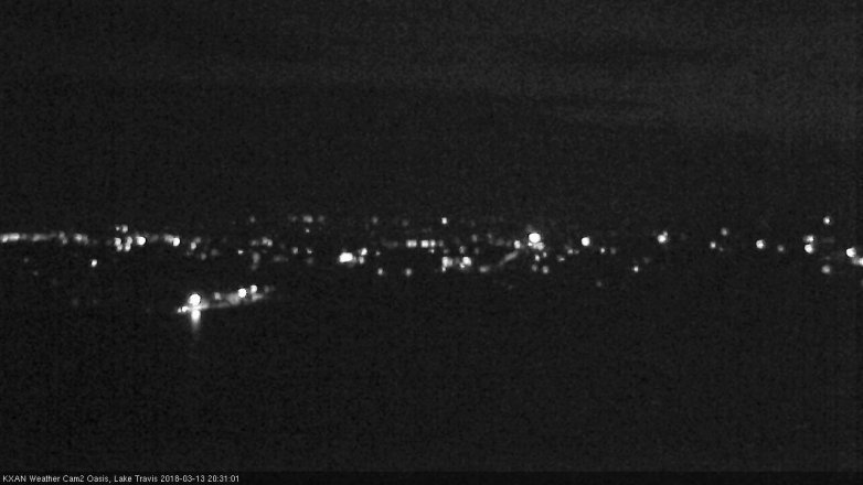 Lake Travis webcam, March 13, 2018 7:45 PM CT