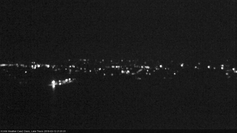 Lake Travis webcam, March 13, 2018 8:25 PM CT