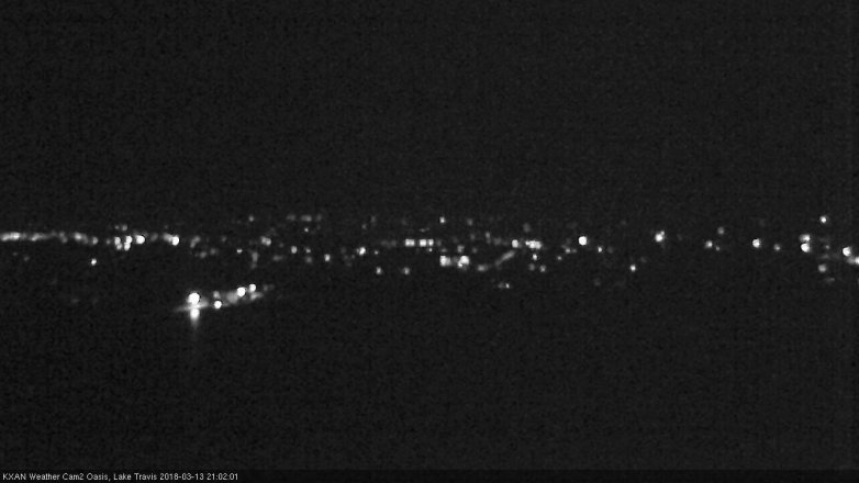 Lake Travis webcam, March 13, 2018 8:30 PM CT