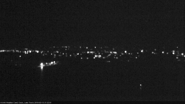 Lake Travis webcam, March 13, 2018 8:35 PM CT