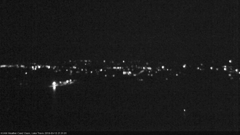 Lake Travis webcam, March 13, 2018 8:40 PM CT