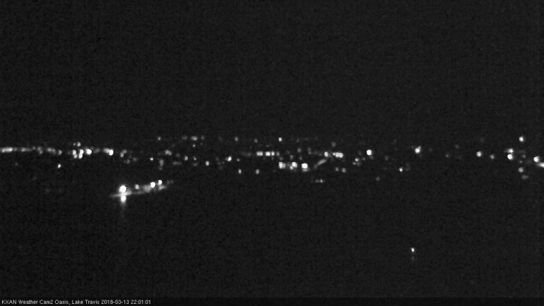 Lake Travis webcam, March 13, 2018 9:20 PM CT