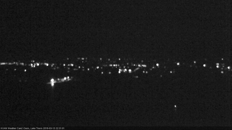 Lake Travis webcam, March 13, 2018 9:35 PM CT