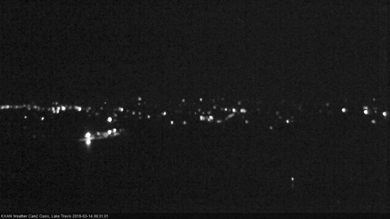 Lake Travis webcam, March 13, 2018 11:40 PM CT