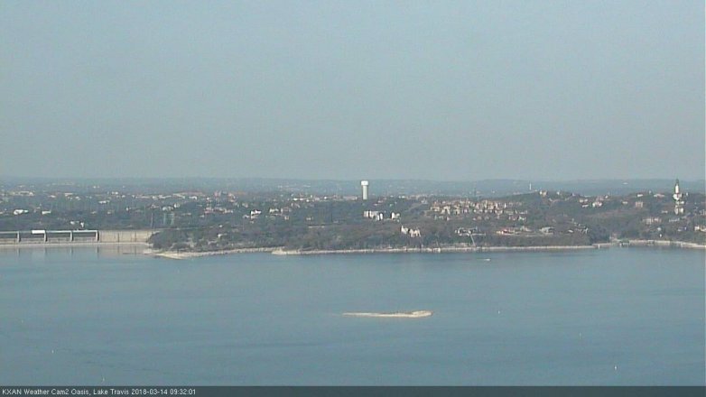 Lake Travis webcam, March 14, 2018 9:00 AM CT