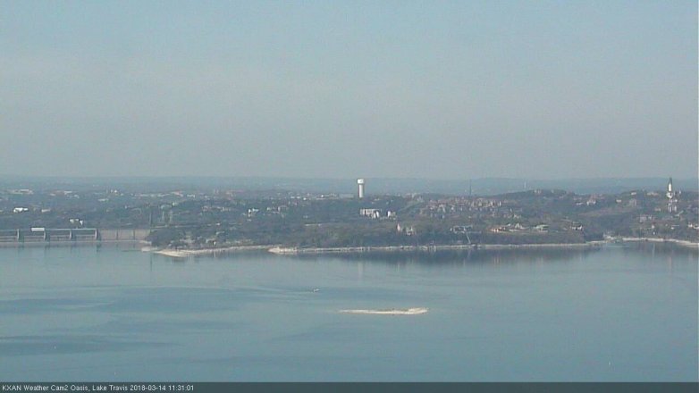Lake Travis webcam, March 14, 2018 10:35 AM CT