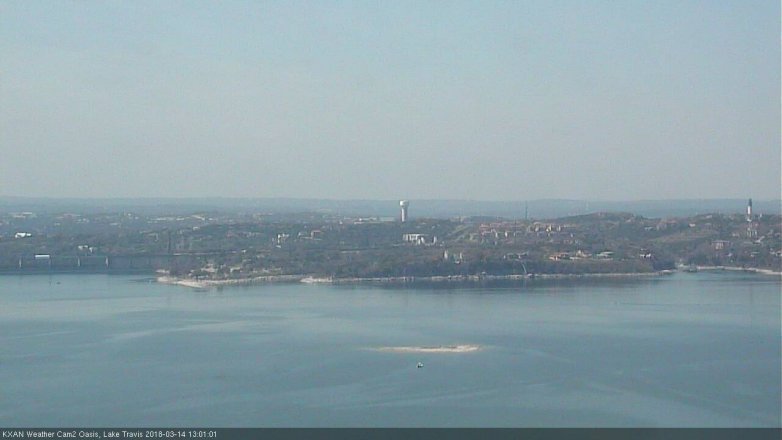 Lake Travis webcam, March 14, 2018 12:10 PM CT