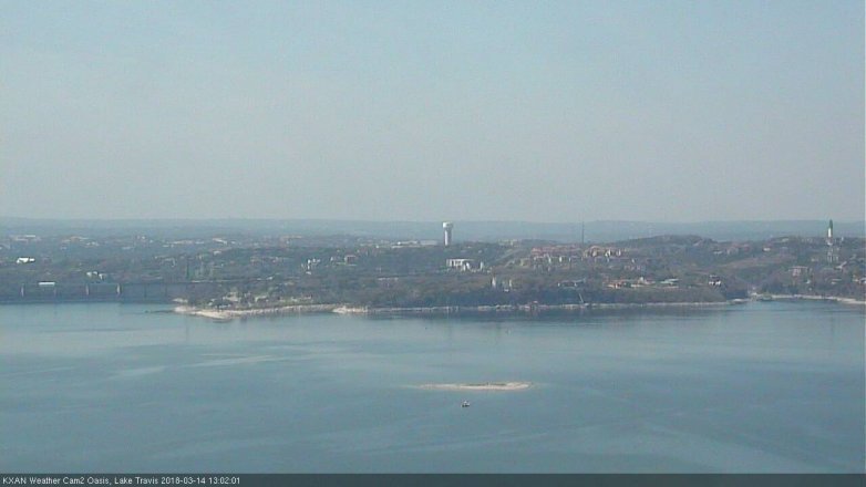 Lake Travis webcam, March 14, 2018 12:30 PM CT