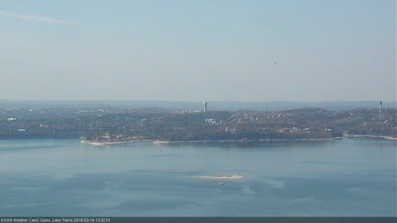 Lake Travis webcam, March 14, 2018 1:00 PM CT