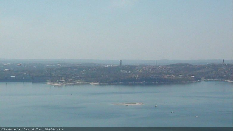 Lake Travis webcam, March 14, 2018 1:10 PM CT
