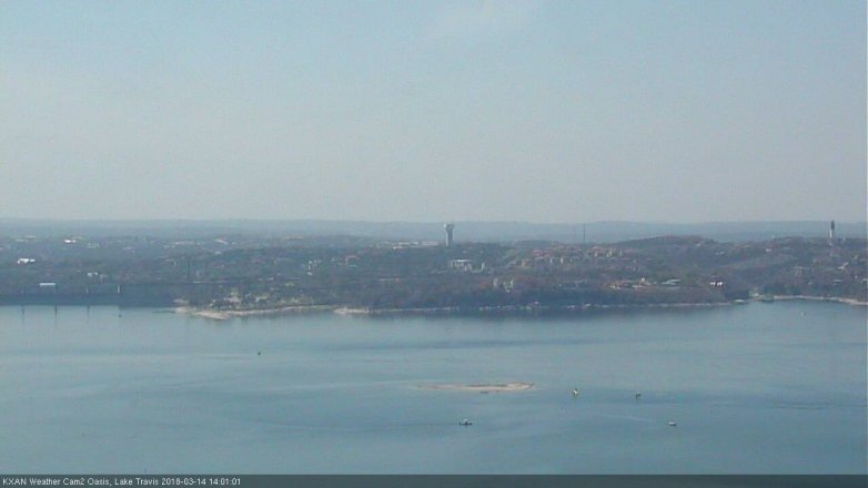 Lake Travis webcam, March 14, 2018 1:15 PM CT
