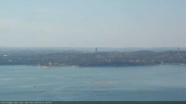 Lake Travis webcam, March 14, 2018 1:35 PM CT