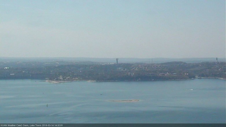 Lake Travis webcam, March 14, 2018 1:45 PM CT