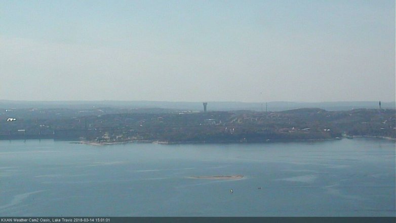 Lake Travis webcam, March 14, 2018 2:05 PM CT
