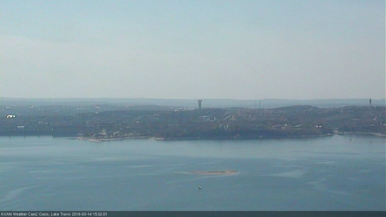 Lake Travis webcam, March 14, 2018 2:30 PM CT