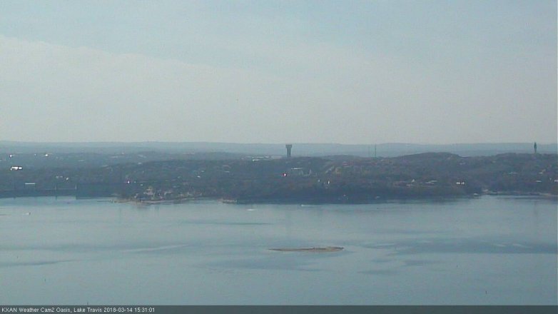 Lake Travis webcam, March 14, 2018 2:35 PM CT