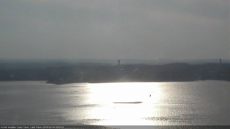 Lake Travis webcam, March 14, 2018 5:05 PM CT