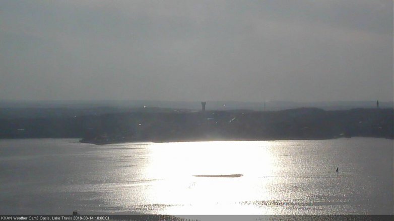 Lake Travis webcam, March 14, 2018 5:10 PM CT