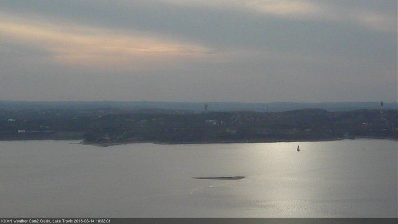 Lake Travis webcam, March 14, 2018 5:35 PM CT