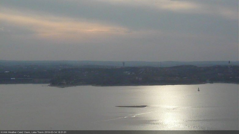 Lake Travis webcam, March 14, 2018 5:40 PM CT