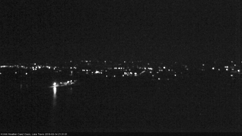 Lake Travis webcam, March 14, 2018 8:50 PM CT
