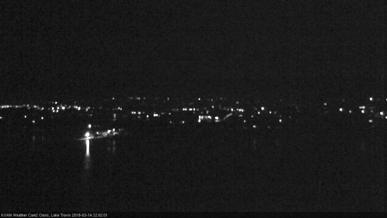 Lake Travis webcam, March 14, 2018 9:15 PM CT