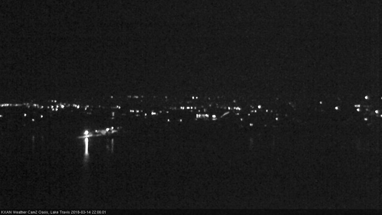 Lake Travis webcam, March 14, 2018 11:45 PM CT