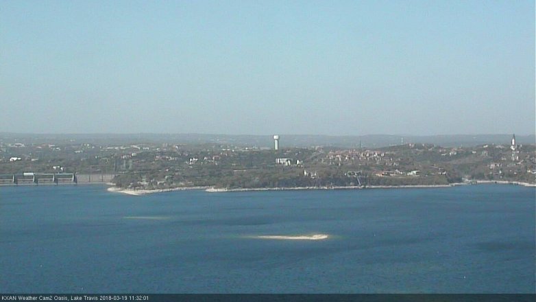 Lake Travis webcam, March 19, 2018 10:35 AM CT