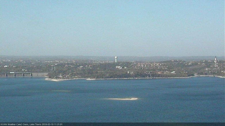 Lake Travis webcam, March 19, 2018 10:45 AM CT